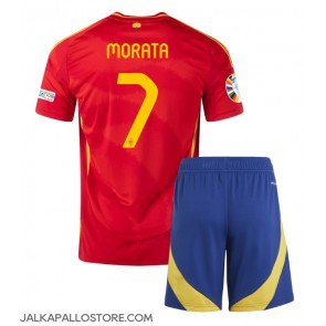 Espanja Alvaro Morata #7 Kotipaita Lapsille EM-Kisat 2024 Lyhythihainen (+ shortsit)